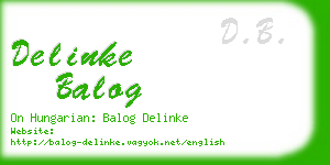 delinke balog business card